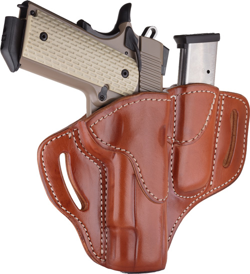 1791 BH1 BELT HOLTR W/ MAG HLD - MULT-FIT RH 1911 FRM 4-5" BRN