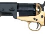E.M.F. 1851 NAVY BRASS SHERIFF - 44 CAL 5.5" ENGRAVED BLD/WALNT
