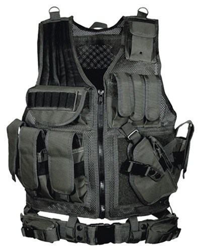 UTG TACTICAL VEST V547 BLACK - LAW ENFORCEMENT