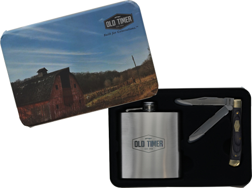 OLD TIMER KNIFE 2 BLADE FOLDER - FLASK COMBO PROMO Q4 26' - Image 2