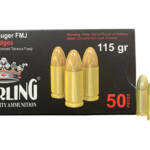 STERLING 9MM 115GR FMJ BRASS 50/1500