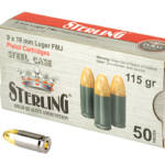 STERLING 9MM 115GR FMJ STEEL 50/1000